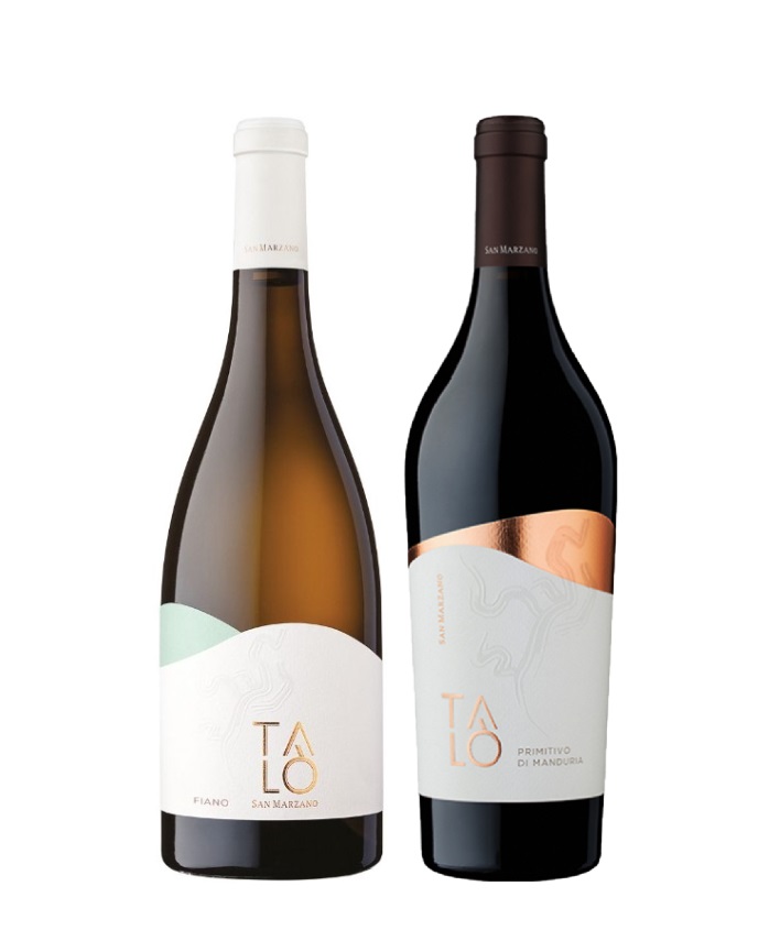 26. Combinatie Talo Fiano en Talo Primitivo San Marzano - Puglia, Italië.