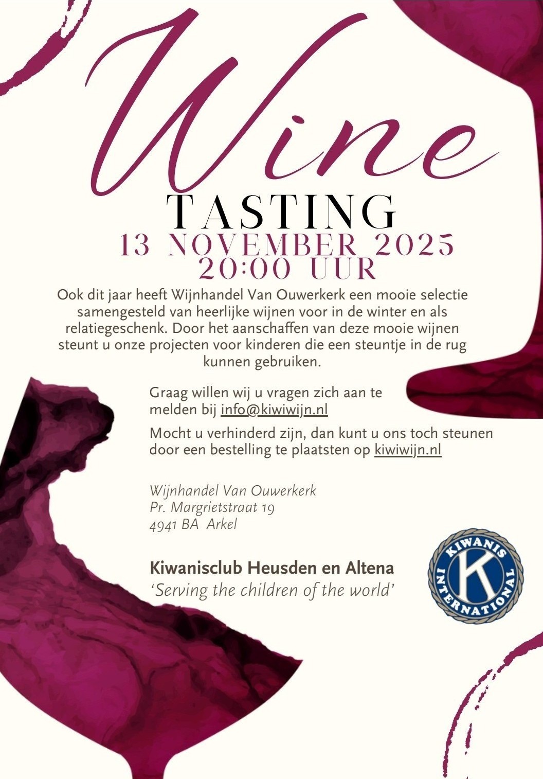 Wijnproeverij, donderdag 13-11-25