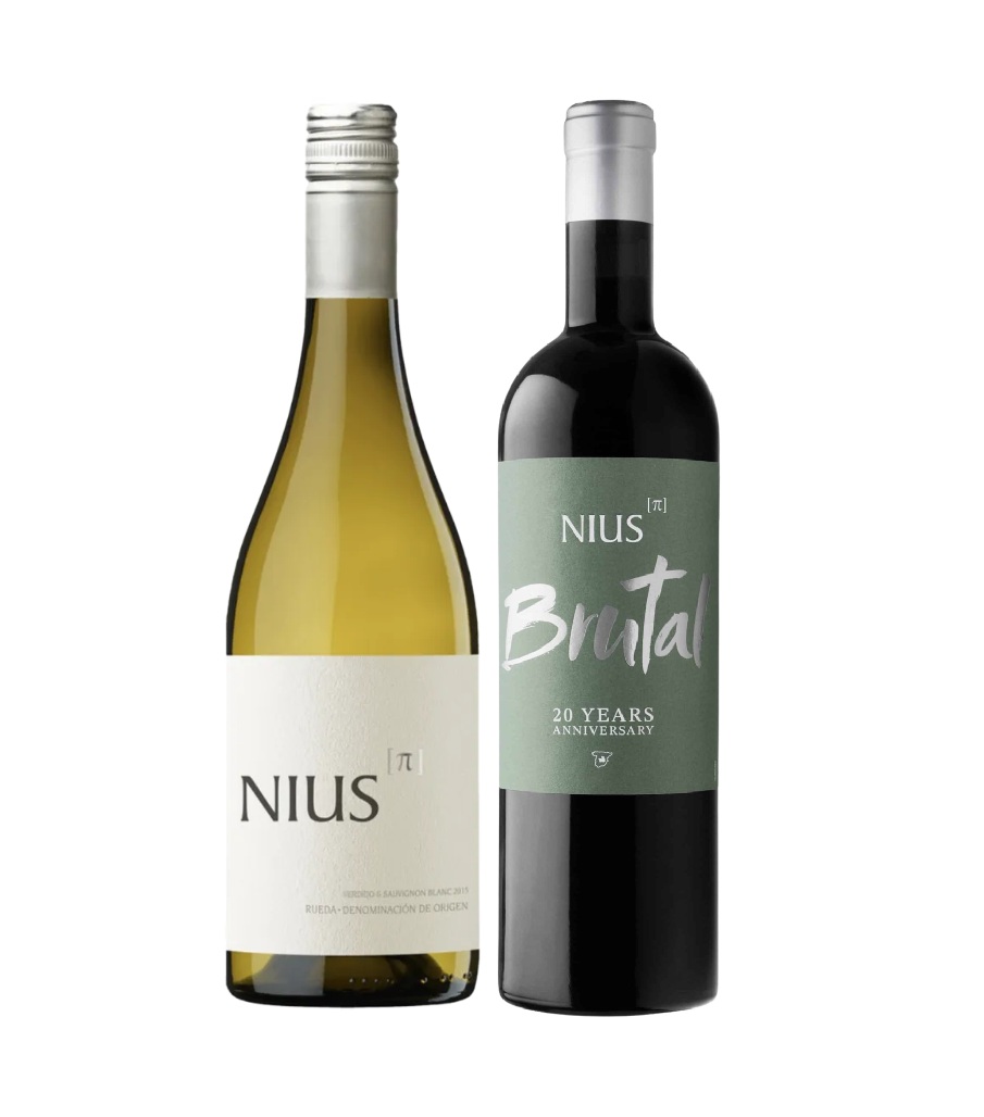 27. Combinatie Nius Verdejo-Sauvignon Blanc en Nius 'Brutal' Tempranillo.
