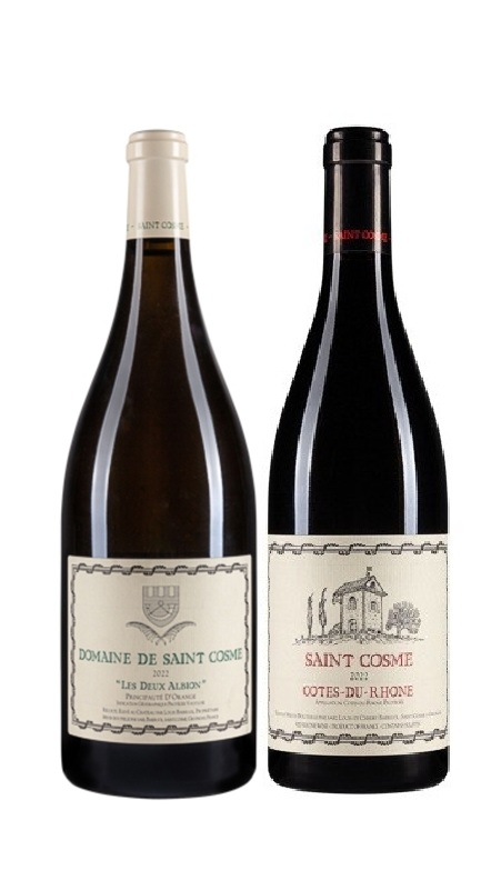 28. Combinatie Deux Albion Blanc - St. Cosme en Côtes du Rhône Rouge St Cosme.