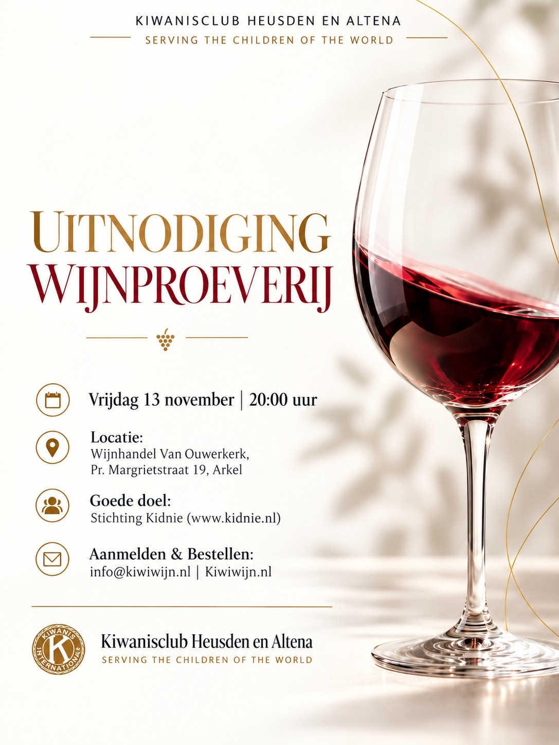 wijnproeverij op vrijdag 13 november 2026